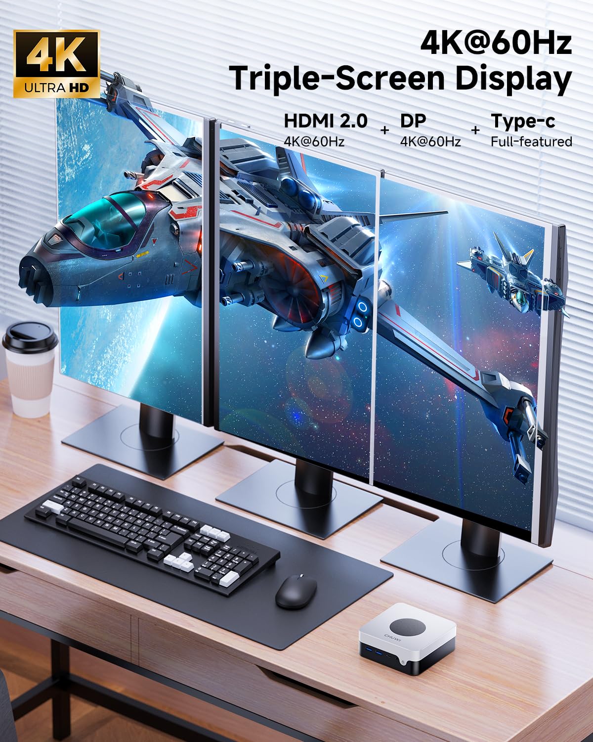 CHUWI Mini PC Windows 11 Larkbox X AMD Ryzen 7 3750H (do 4,0 GHz